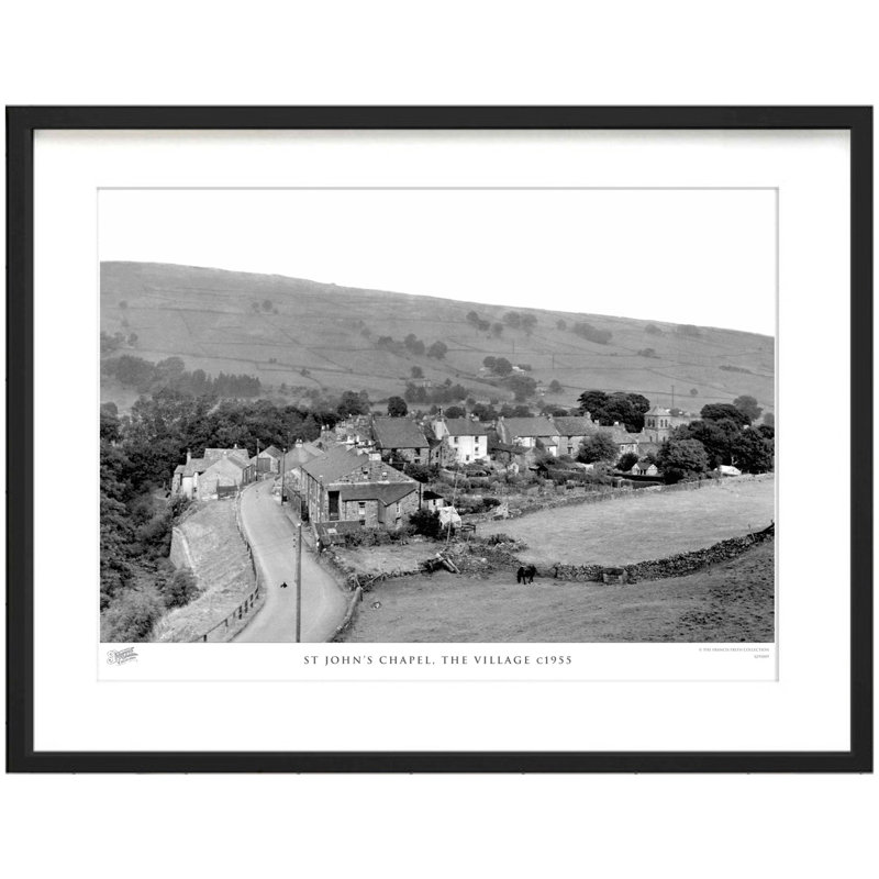 St John's Chapel, the Village C1955 1 Piece Single Picture Frame Wall Art, 60cm H x 80cm W x 2.3cm D