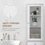 Armoire de rangement Kleankin, armoire de salle de bain haute, tour de lin étroite avec porte en acrylique, tiroir et tablettes, blanc