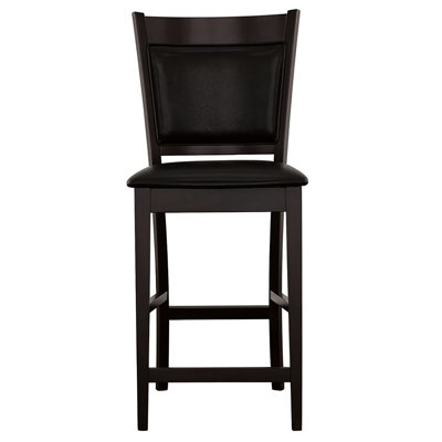Counter Height Stools (2) - Black And , Attractive For Dining Spaces, Transitional Upholstered ( Of 2), Ideal Room, Style