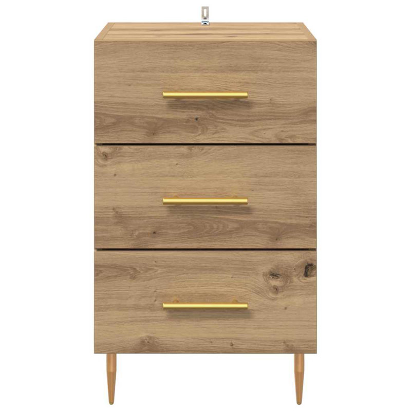 40cm W Manufactured Wood Bedside Table, Natural
