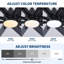 Ventilateur de plafond industriel 84 pouces avec lumière, 8 pales en aluminium, ventilateur de moteur à courant continu de grande taille, pales réversibles, 6 vitesses de vent, 3 températures de couleur à intensité variable, télécommande, tige de suspension réglable, ventilateur d'intérieur couvert pour la vie 