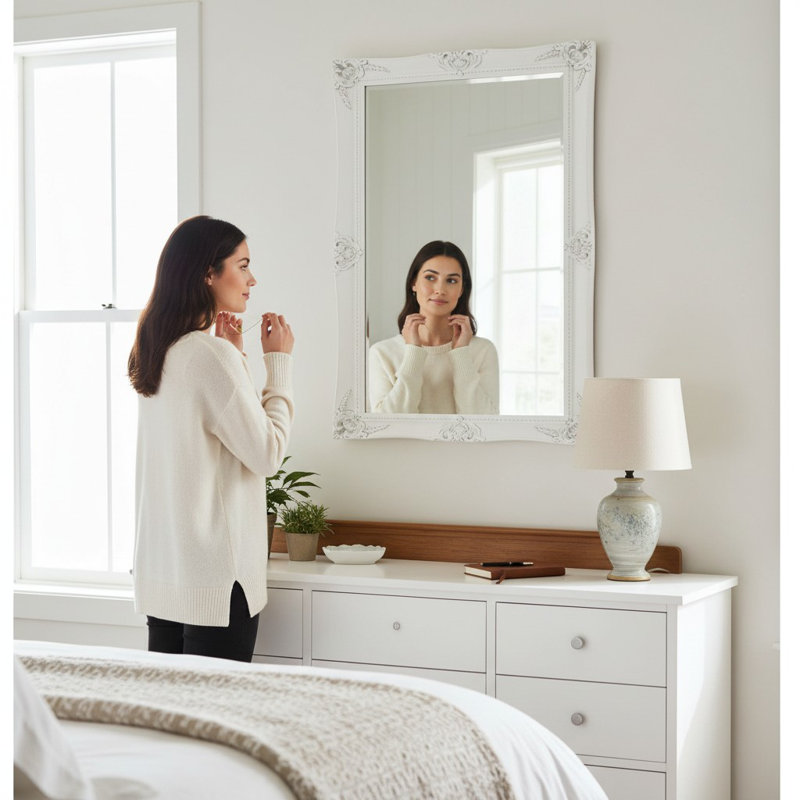 Rectangle Mirror, White