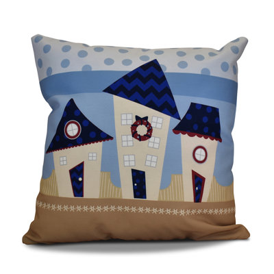 Housse de coussin d'extérieur carré Coastal Christmas