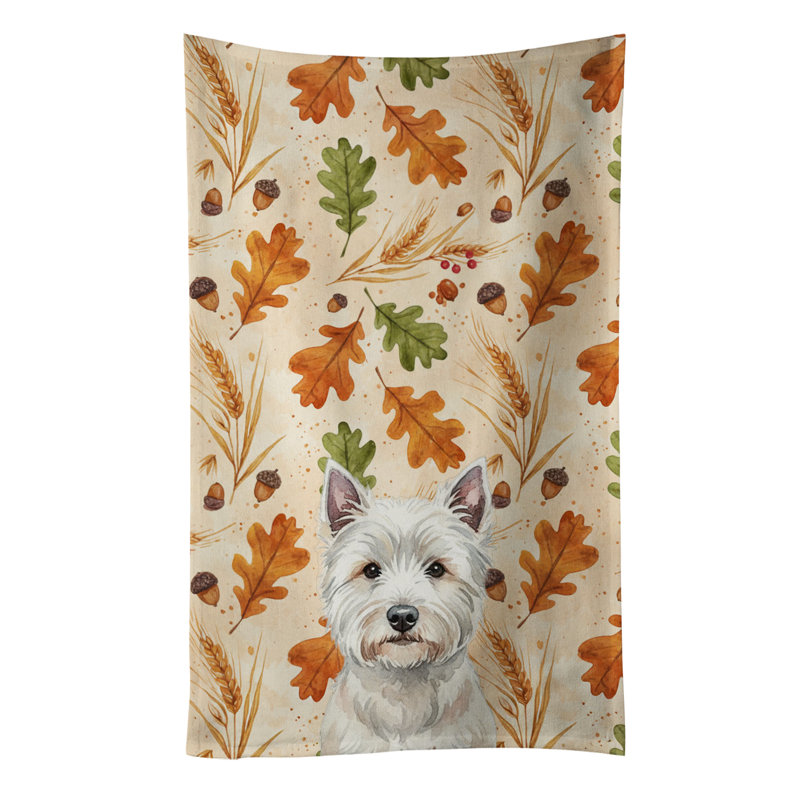 Heirloom Fall Kitchen Towel, Westie