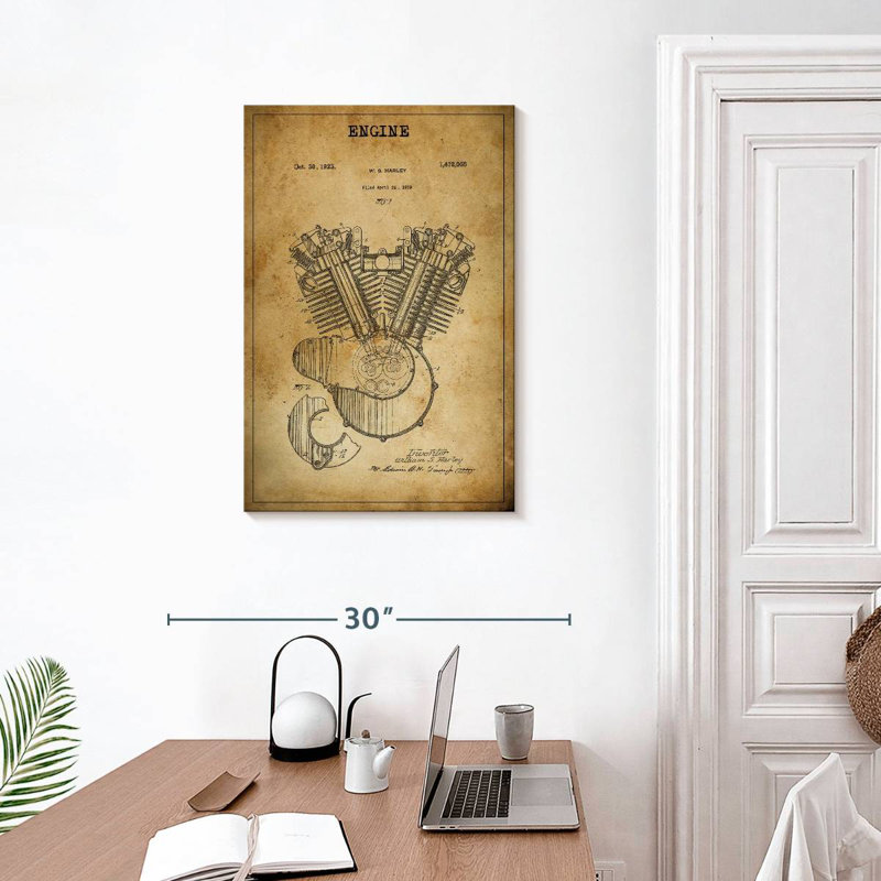 Engine Ladonta, 30" H x 20" W