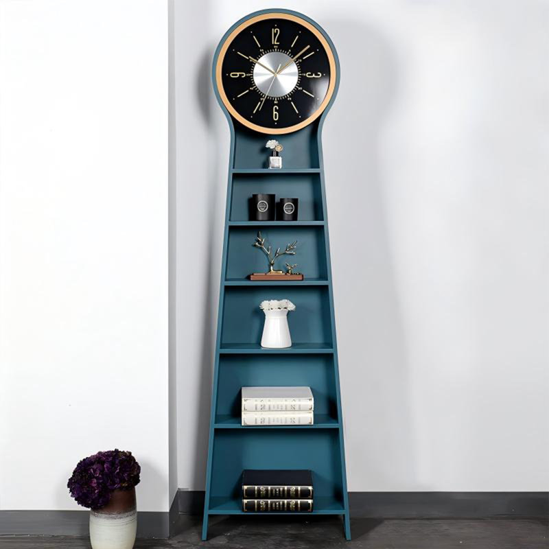 77.95"European floor-standing wall clock - blue vertical storage quartz clock