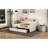 Twin Size Daybed In Beige, With Storage Compartments, Led Lighting And Charging Facility Upholstered Beige Possibilities, Lights Convenience Provision-1163058757