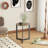 Round Side Table, Round Accent Table, End Table With Metal Frame