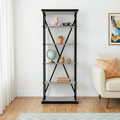 Calton 84.25" H x 33.88" W Steel Etagere Bookcase