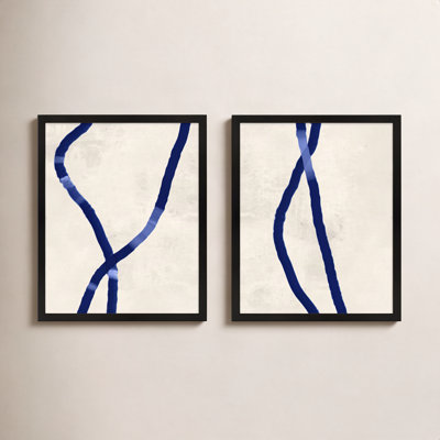 Blue Rope 2-Piece Print Set by Jacques Pilon