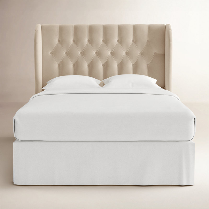 Tomey Upholstered Headboard, King, Mystere Ivory