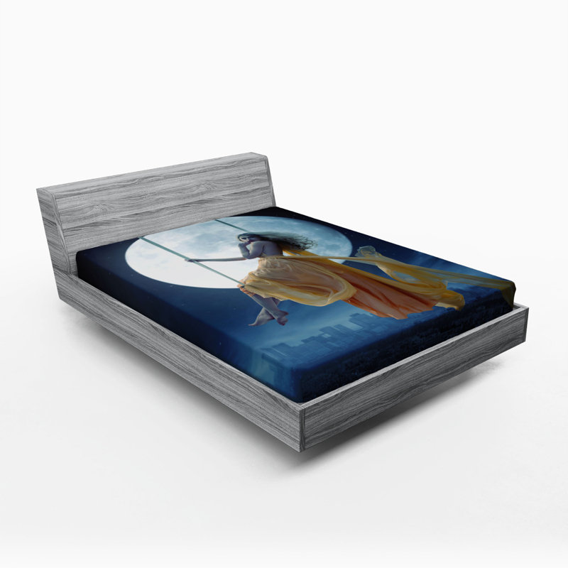 Moon Microfiber Fitted Sheet, Full Fitted Sheet