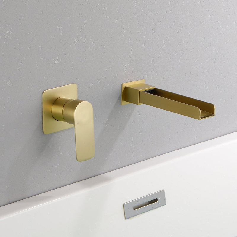 Wall Waterfall Faucet, Burhsed Gold