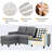 Campbelltown Upholstered L-Shaped Sectional with Ottoman Reversible-915800088