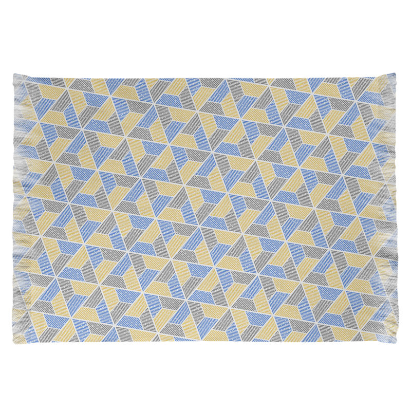 Tapis brun/jaune/bleu trapézoïdals Mcguigan, Non