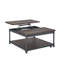 Prescott - Table de cocktail carrée relevable - Brun