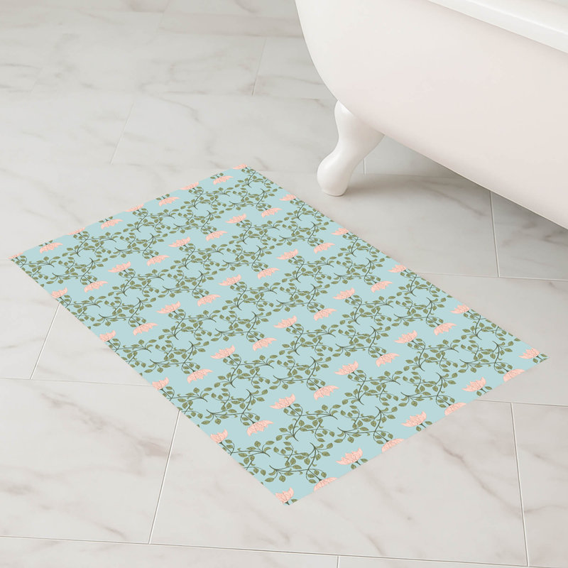 Tapis de bain Anjelica, Simple - L 34 po x l 21 po, Bleu