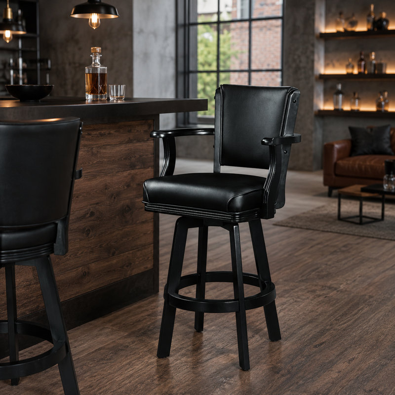 Tabouret de bar Millender, Noir