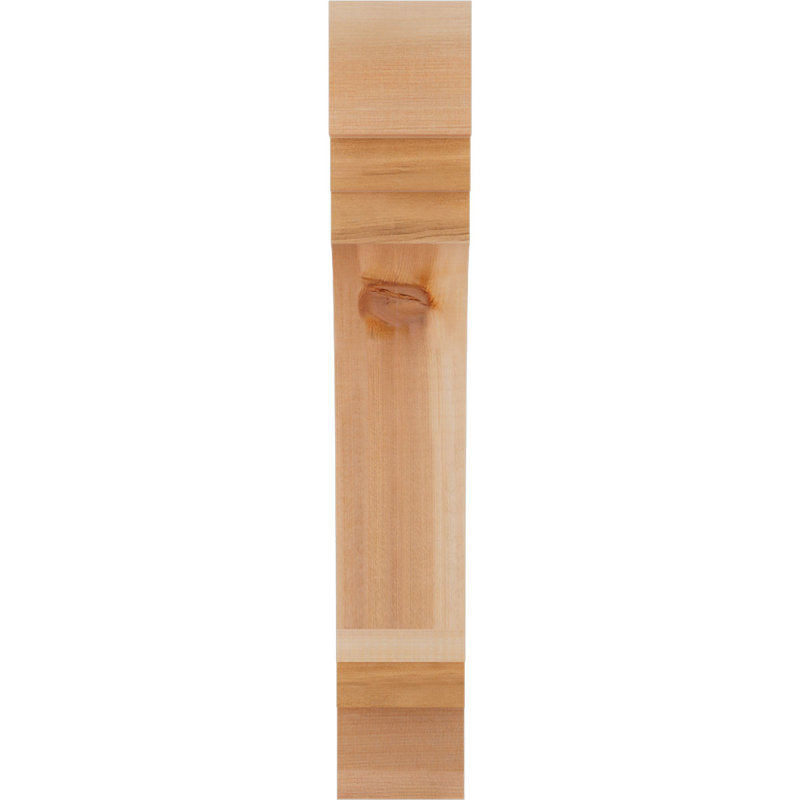 Pescadero Corbel, 24" H x 4" W x 12" D, Western Red Cedar, Rough Sawn