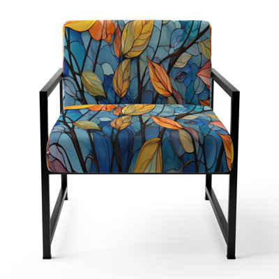 Colorful Mosaic I - Upholstered Abstract Accent Side Chair by East Urban Home