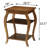 ACME Becci Accent Table, Walnut-996582096