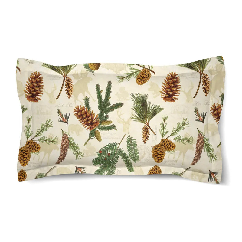 Laural Home Pinecone Standard Duvet Sham, King Sham