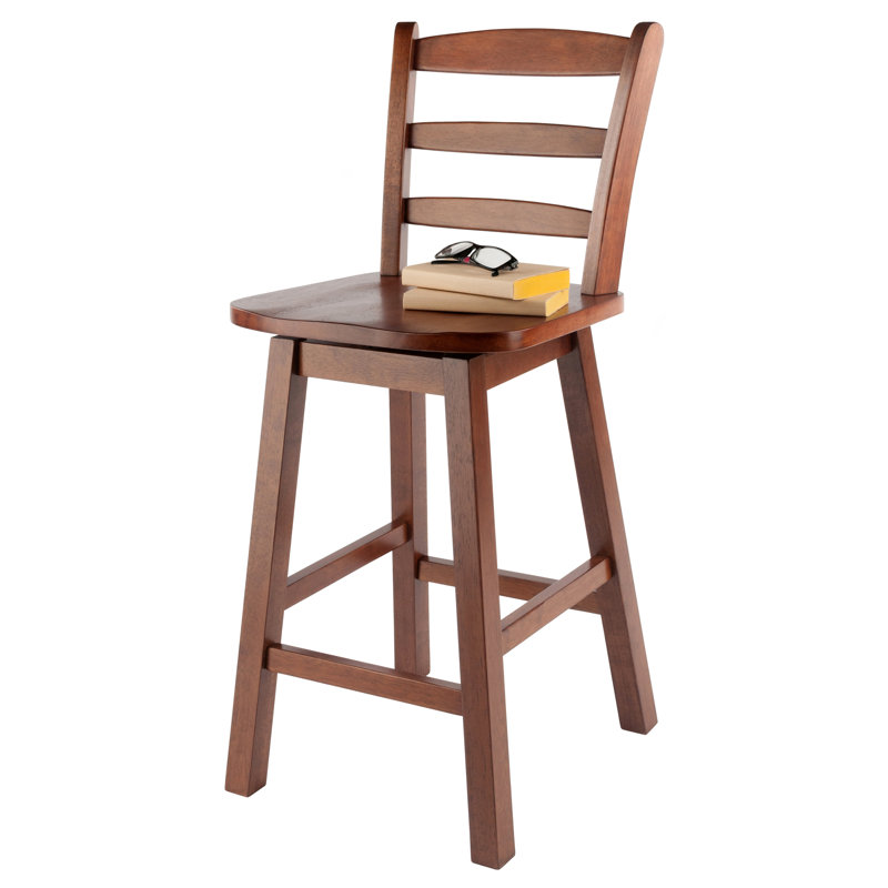 Joyate Swivel Solid Wood Counter Stool, Counter Stool (25” Seat Height)