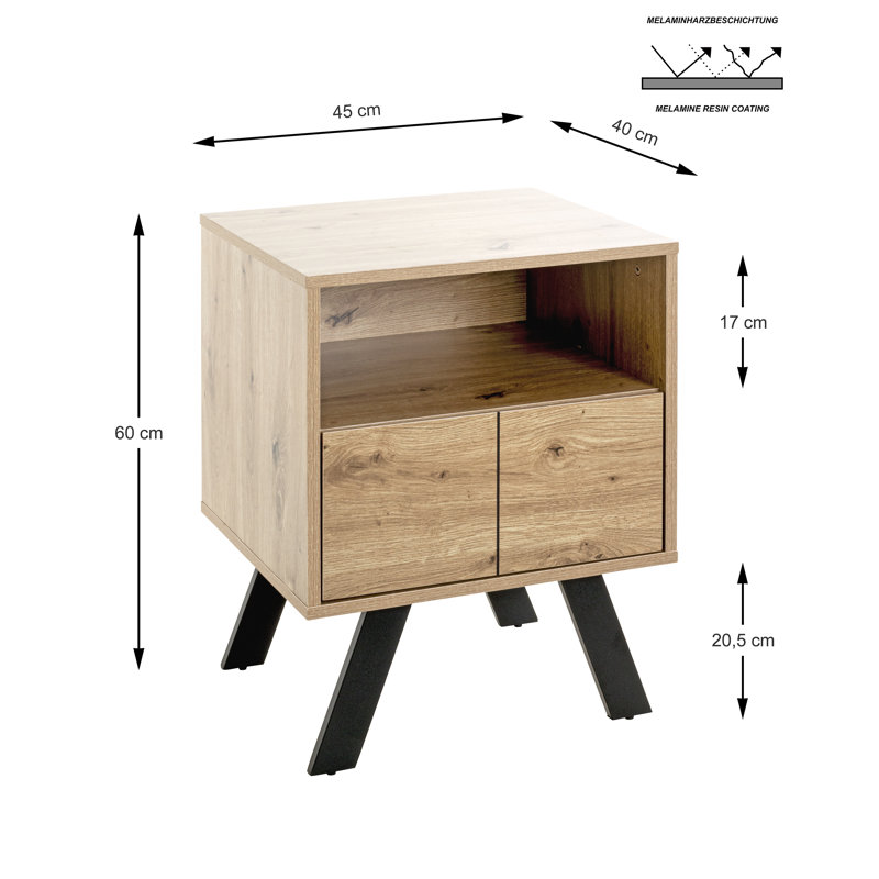 Wynings Side Table with Storage