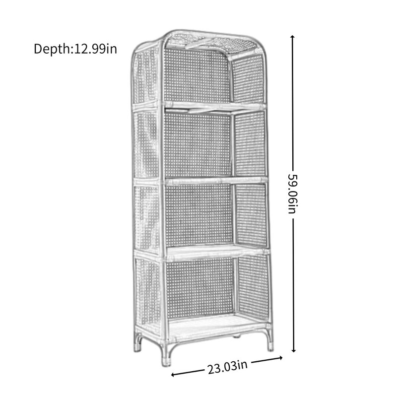 Vitrine moderne et simple en rotin