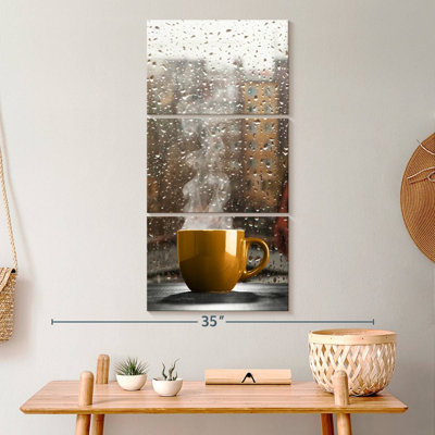 «Morning Cup Of Coffee On Canvas», ensemble de 3 pièces