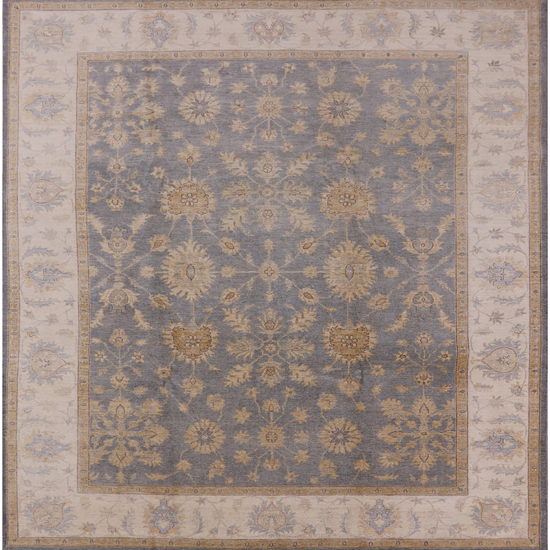 Tapis oriental gris / beige Thalweg, Carré 5 pi