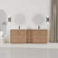 Meuble-lavabo autoportant 84 po avec lavabo en céramique blanche 84 po-188951333