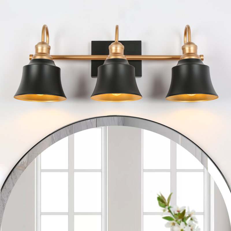 Applique murale à 3 lumières à intensité variable pour meuble-lavabo Faidra