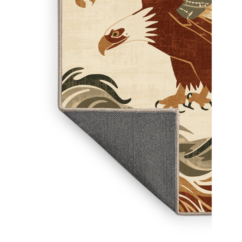 Tapis oriental beige moelleux en peluche douce Great Spirit, 7 x 9