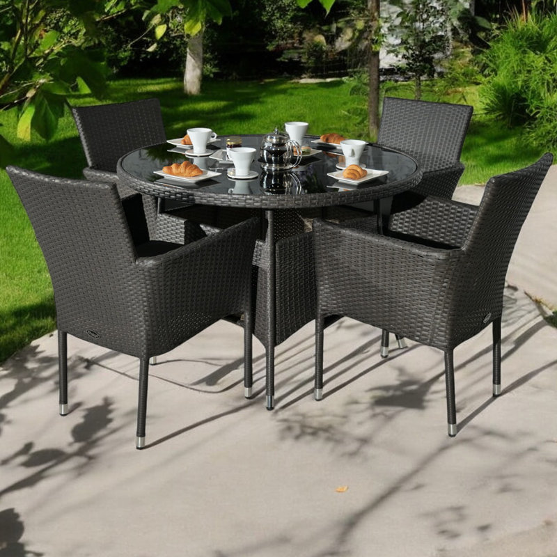 MALAGA 4 Seater Fixed Dining Set