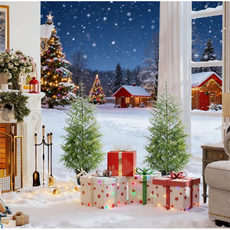 Arbre de Noël 2 pièces, arbre de Noël 4 pi Norflok avec 133 pointes moulées et base en pot