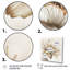 Indigold Beige Flower I - 3 pièces sur toile tendue-87919035