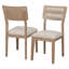Ensemble de salle à manger 6 pièces de style classique et traditionnel TREXM, comprenant une table de salle à manger, 4 chaises rembourrées et un banc (bois naturel délavé)-973179351-973179344