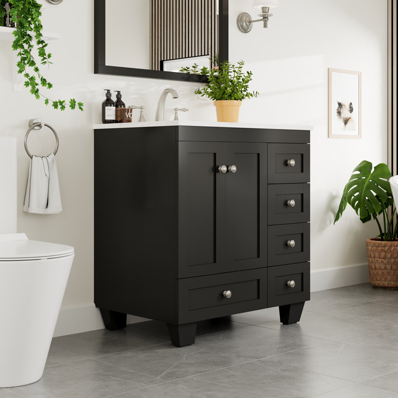 Ensemble de meuble-lavabo simple 30 po Yena, Espresso