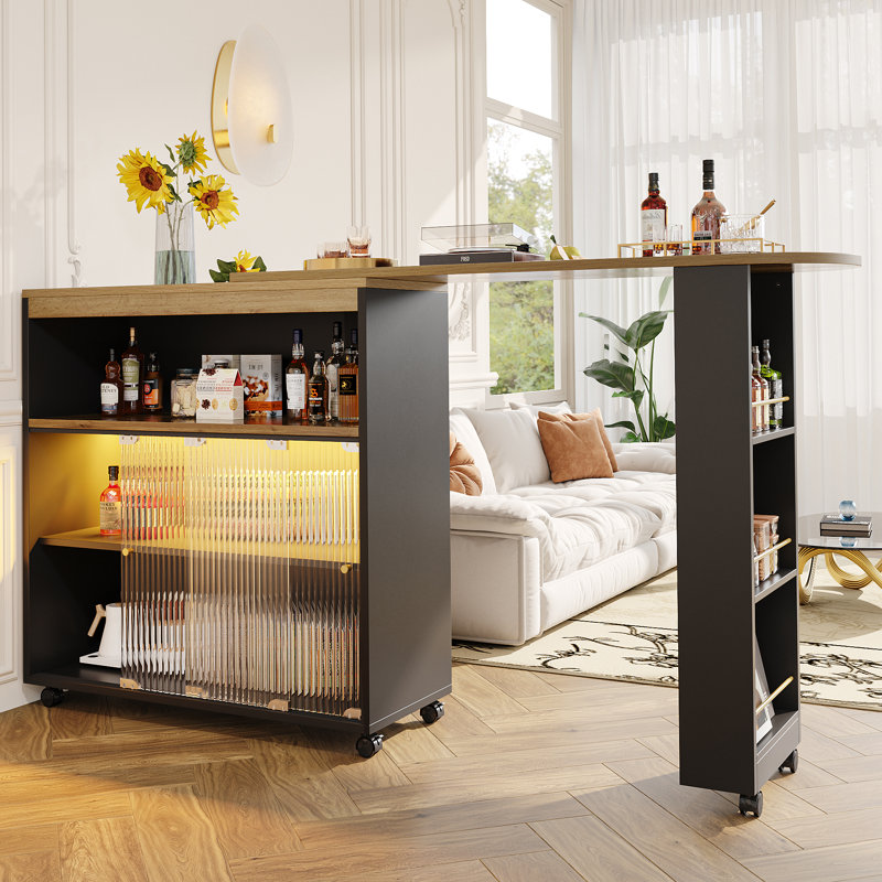 39cm Home Bar, Black
