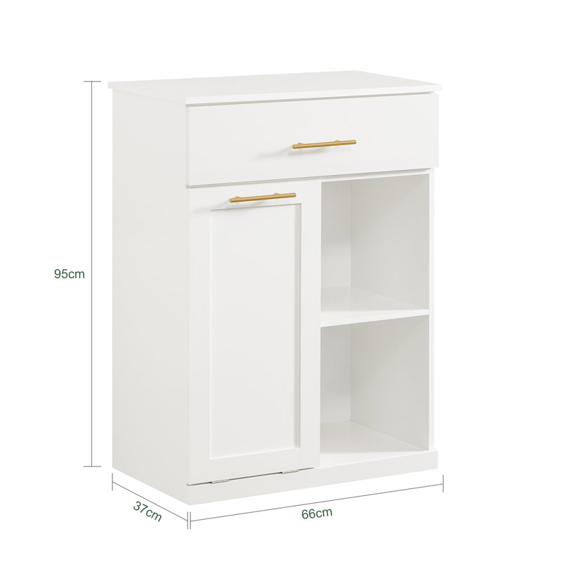 Wood Cabinet Laundry Hamper with Handles