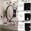 Miroir mural rond avec tablettes réglables-1326825372