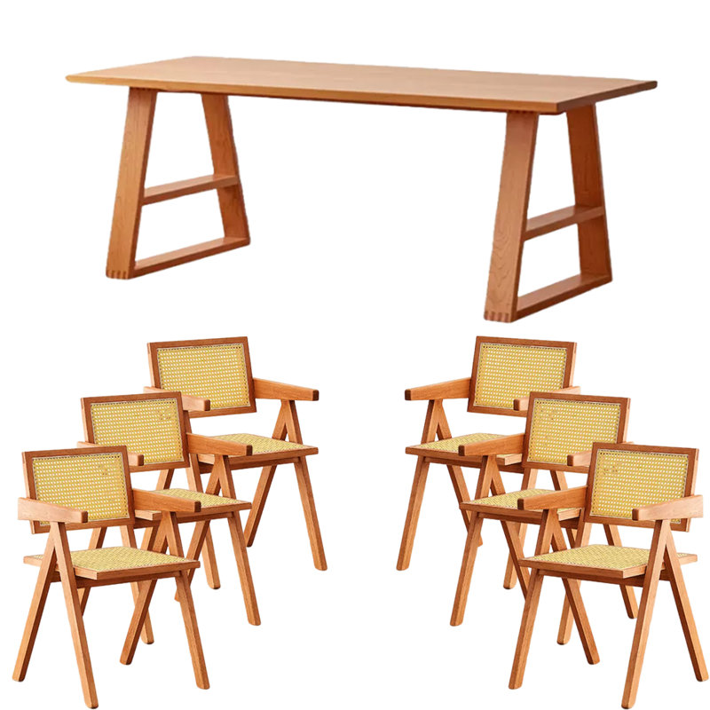 Ensemble de salle à manger rectangulaire, H 29,52 po x L 78,74 po x l 33,46 po