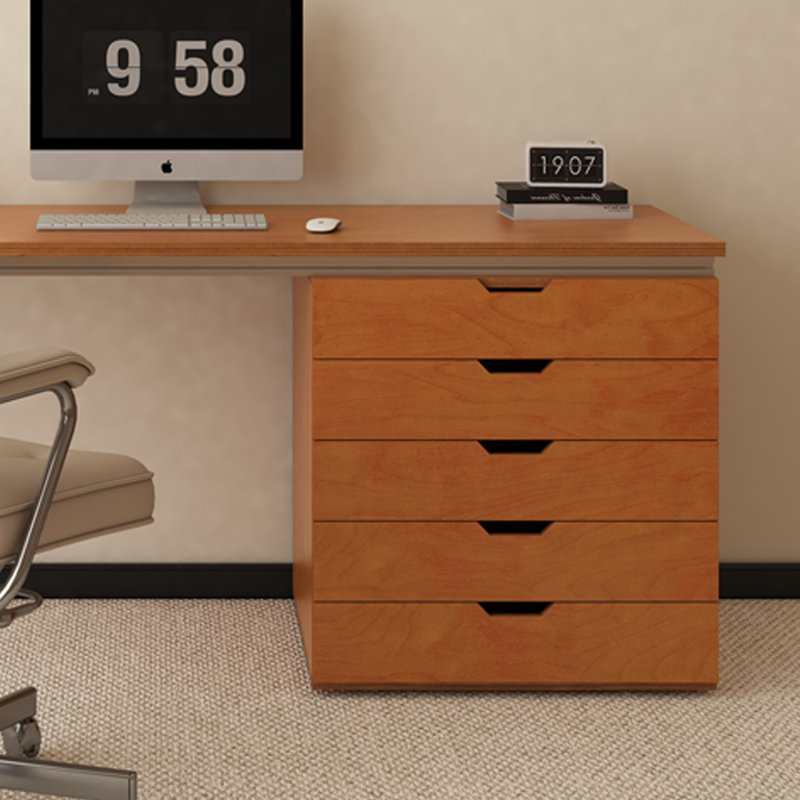 Bureau d'ordinateur avec rangement artificiel à cinq tiroirs, H 29,52 po x l 55,11 po x P 23,62 po