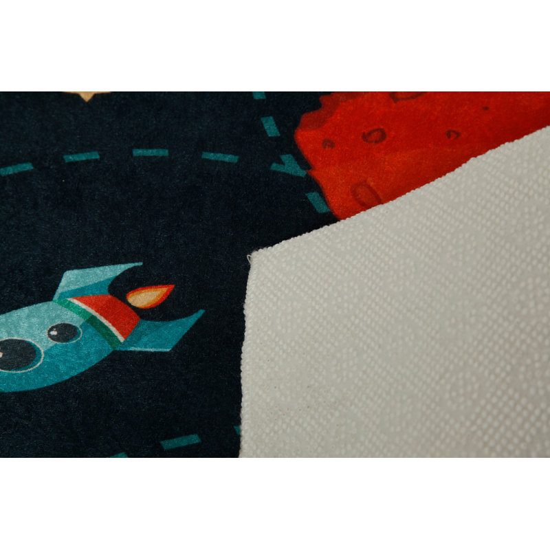 Tapis tissé élégant (4 x 6 pi), 100% polyester, d'une hauteur de poils de 0,4 po | Antibactérien, antidérapant sous la surface | Lavable à la machine, impression numérique 3D | Parfait pour le salon, la chambre à coucher et la décoration intérieure