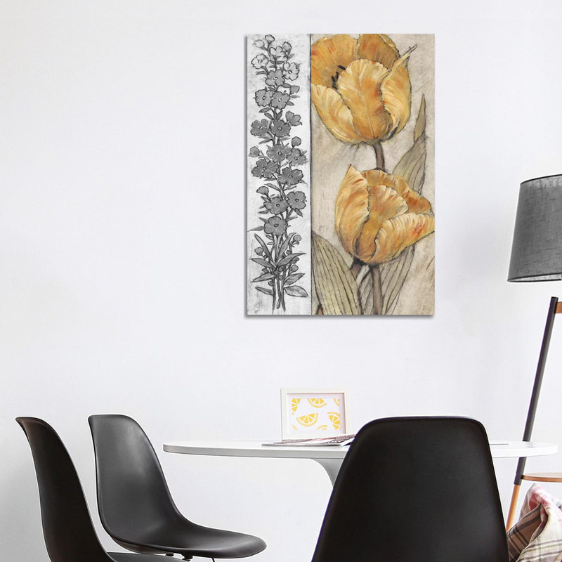 Ochre & Grey Tulips IV by Tim OToole - Gallery-Wrapped Canvas Giclée on Canvas, Canvas, 101.6 cm H x 66.04 cm W x 1.91 cm D