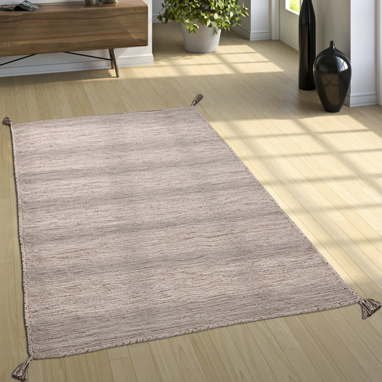 Cisbrough Solid Colour Cotton Hand Woven Area Rug