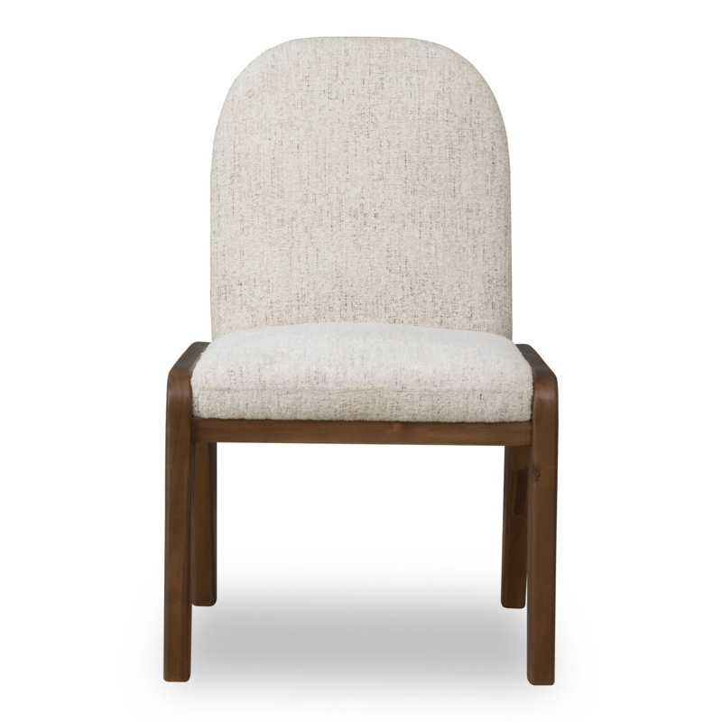 Chaise rembourrée Xolani Chenille Chinchilla et Impala