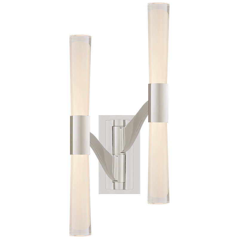 AERIN Brenta Large Double Articulating Sconce, Polished Nickel