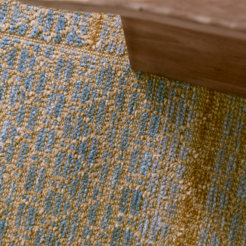 Jaipur Living Kylen BEZ08 Handknot Trellis Blue/Tan Area Rug (12'X15'), Rectangle 8' x 10'